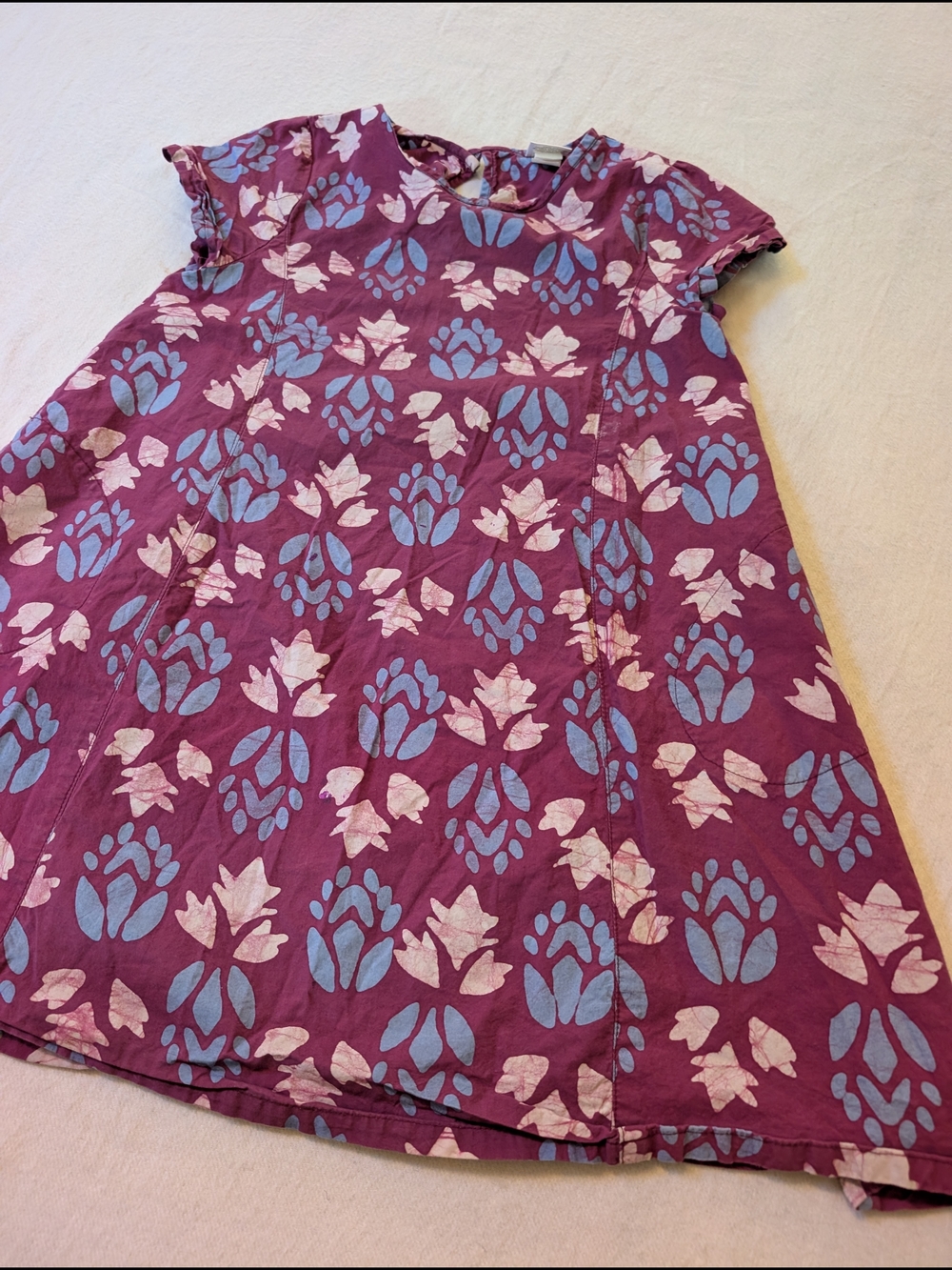 Global Mamas Girls Size 8 Organic Cotton Dress With Pockets